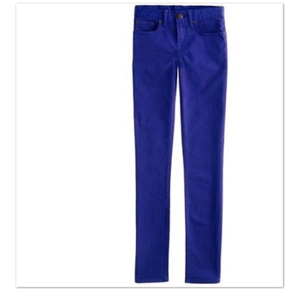 J. Crew Toothpick Ankle Jeans Electric Cobalt Blue Skinny Denim Cropped Size 28 - Picture 9 of 11